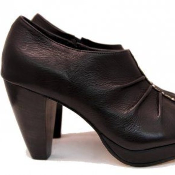 Size 9.5 Calleen Cordera Caliza Brown Peep Toe - Picture 3 of 11